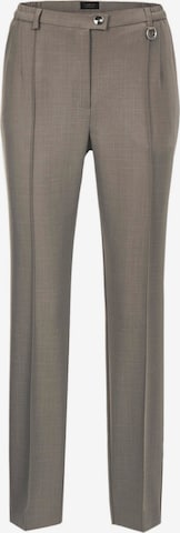 Goldner Trousers with creases 'Carla' in Grey: front