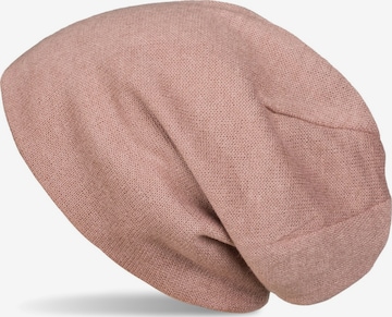 styleBREAKER Mütze 'Feinstrick Beanie Meliert' in Pink: Vorderseite