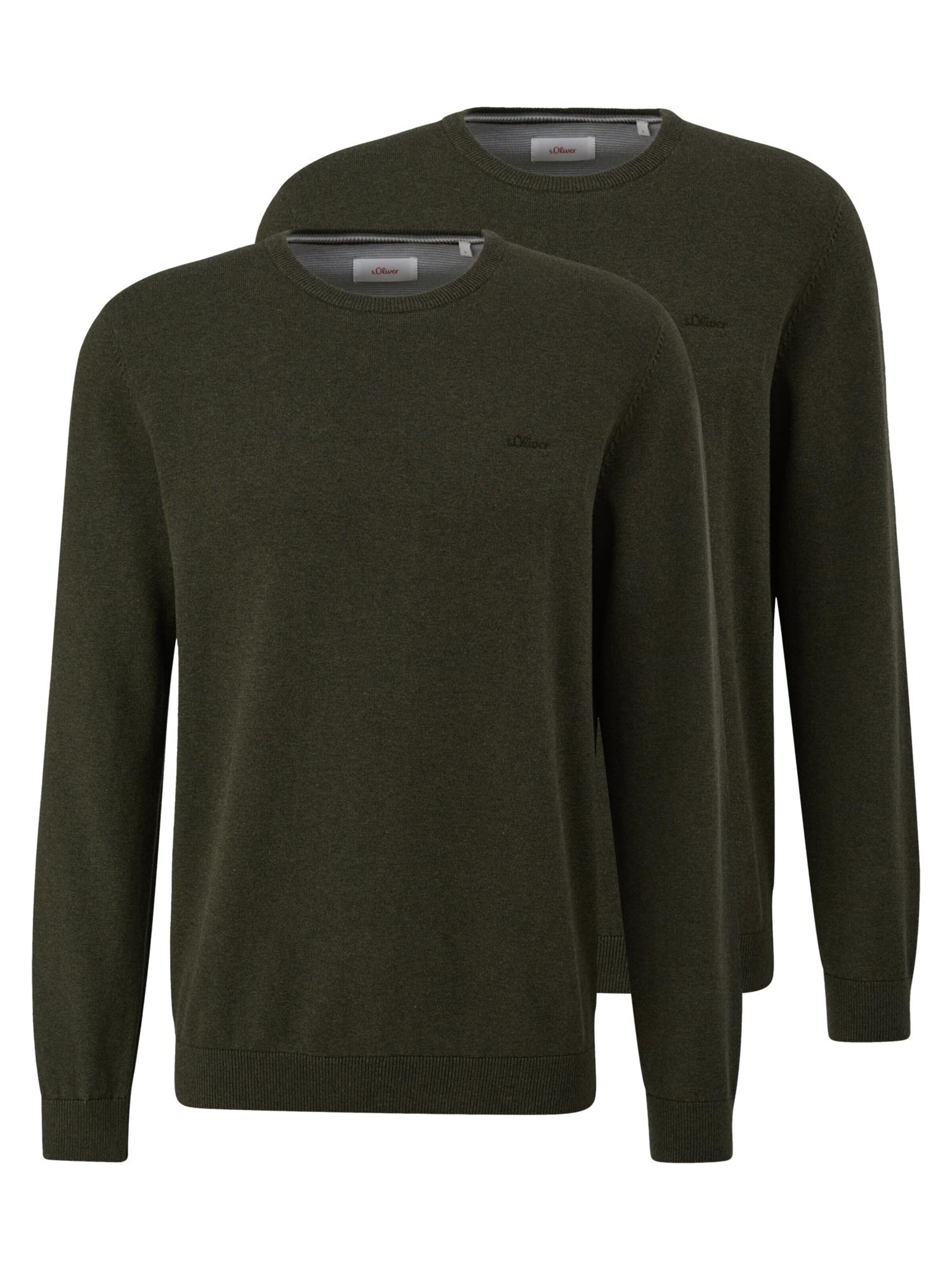 s.Oliver Pullover 'Basic'‌‌‌‌‌‌‌‌ in Grün: Vorderseite