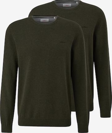 s.Oliver Pullover 'Basic' in Grün: Vorderseite