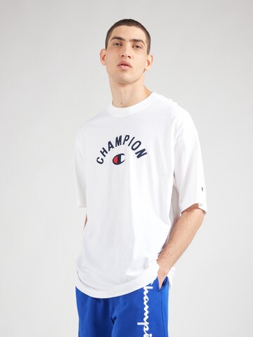 balta Champion Authentic Athletic Apparel Marškinėliai: priekis