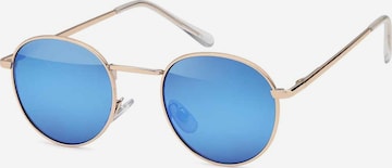 styleBREAKER Sonnenbrille 'Sonnenbrille Pantobrille rund' in Blau: Vorderseite