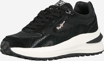 Pepe Jeans Matalavartiset tennarit 'WINSLOW FIERCE W' värissä musta: etupuoli