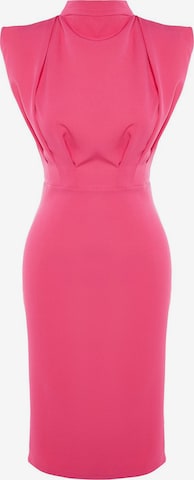 Trendyol - Vestido de tubo en rosa: frente
