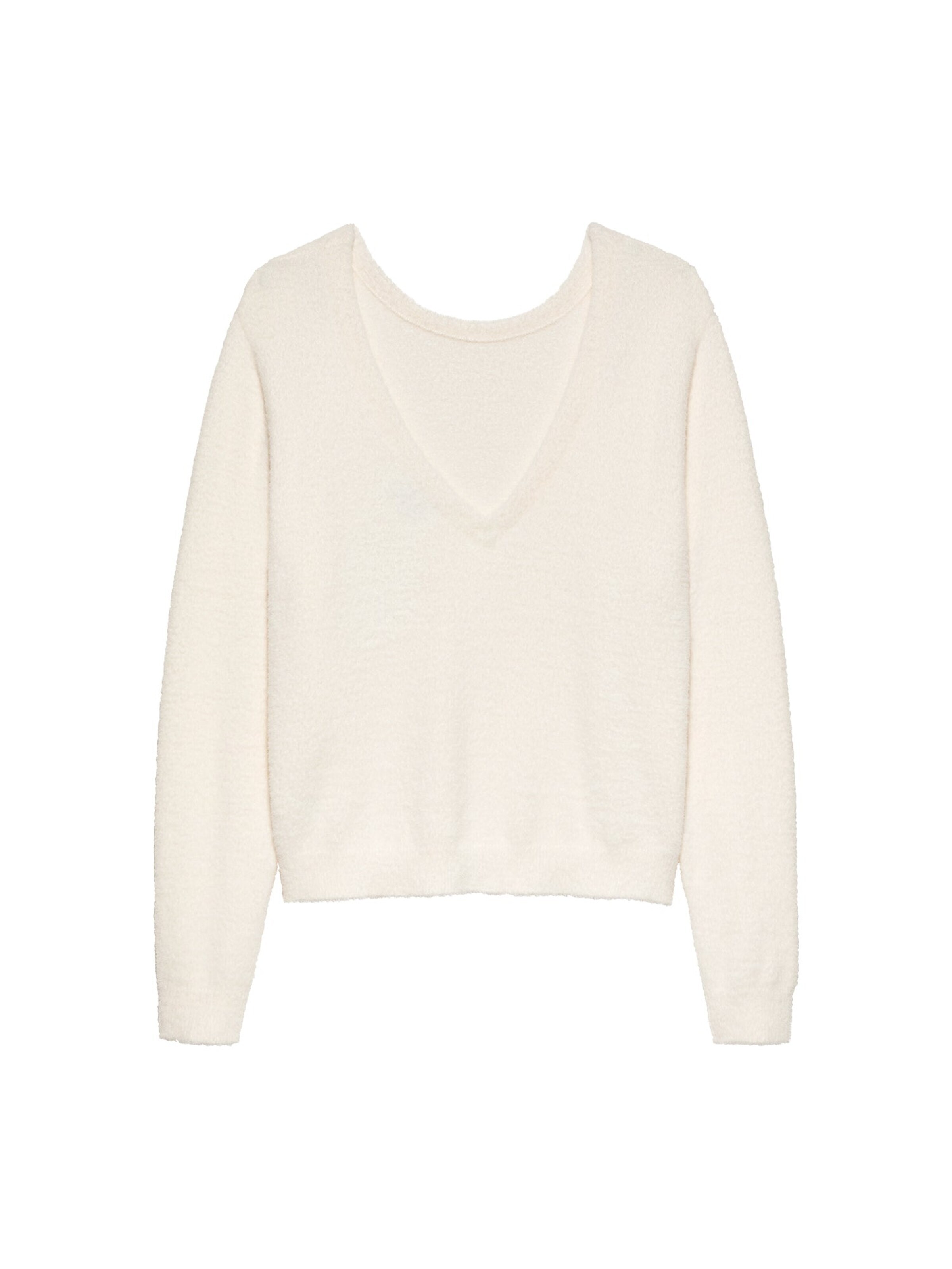 Marvé Amsterdam Gebreide top 'Sweater with Vneck' in Wit