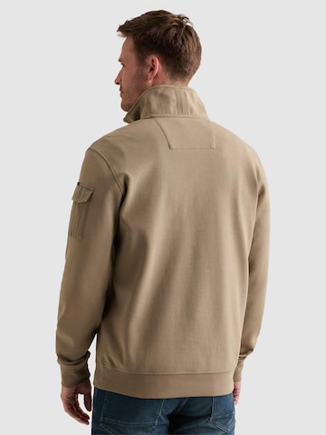 Sweat-shirt 'Sweatshirt with half-zip and badge' PME Legend en vert