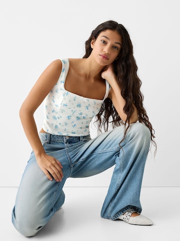 Bershka Top in Weiß