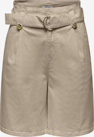 ONLY Regular Pleat-Front Pants in Beige: front