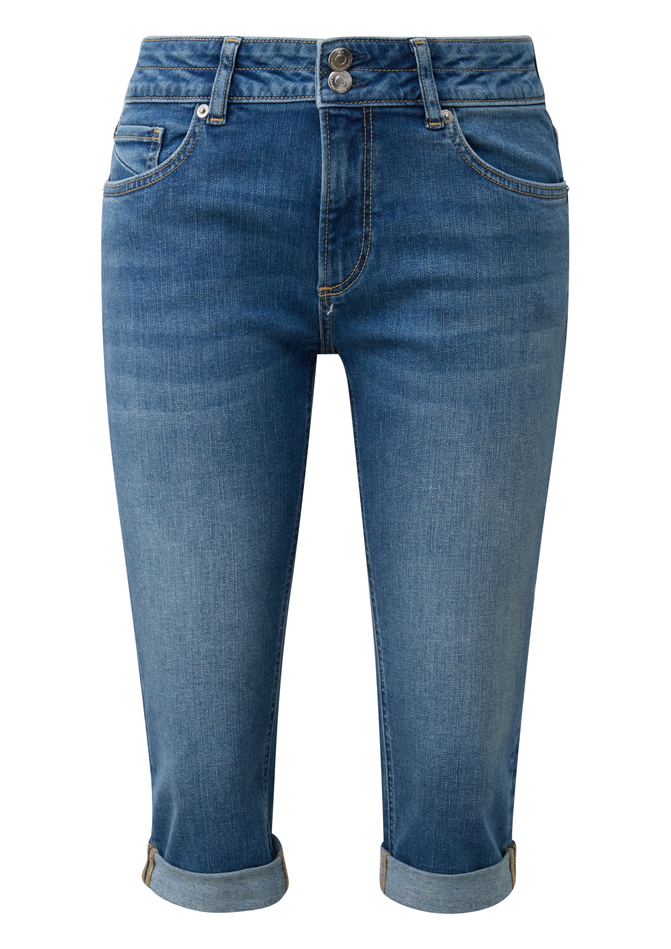 QS Slimfit Jeans ' CATIE ' in Blauw: voorkant