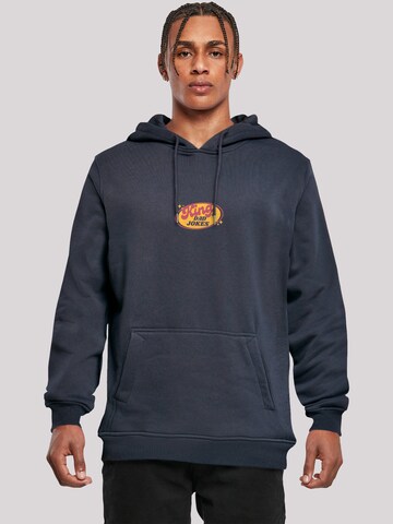F4NT4STIC Sweatshirt 'King Of Dad Jokes Witziges Vatertagsmotiv' in Blauw: voorkant