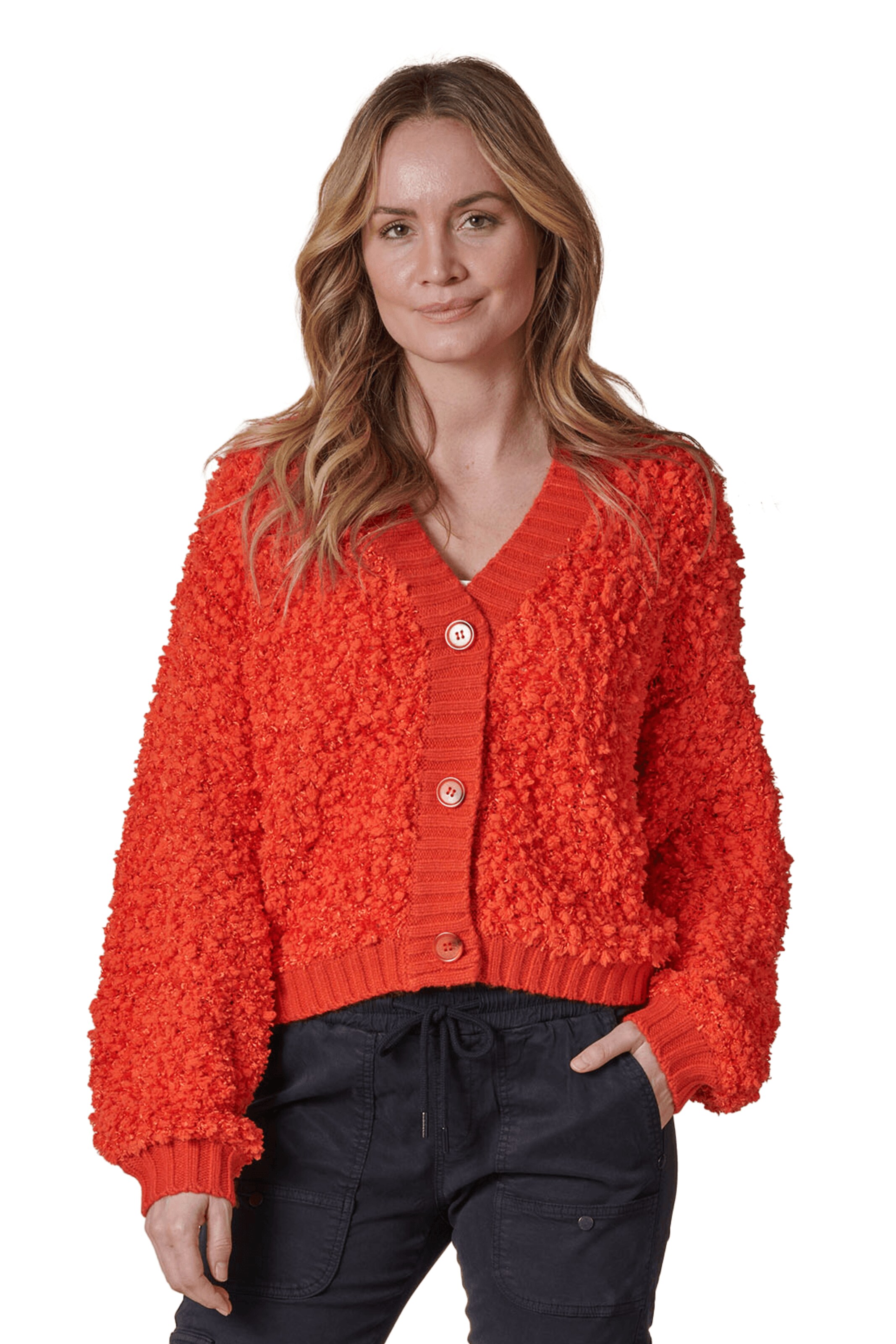 Zhrill Strickjacke in Orange: Vorderseite