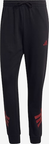 juoda ADIDAS SPORTSWEAR Siaurėjantis Sportinės kelnės: priekis