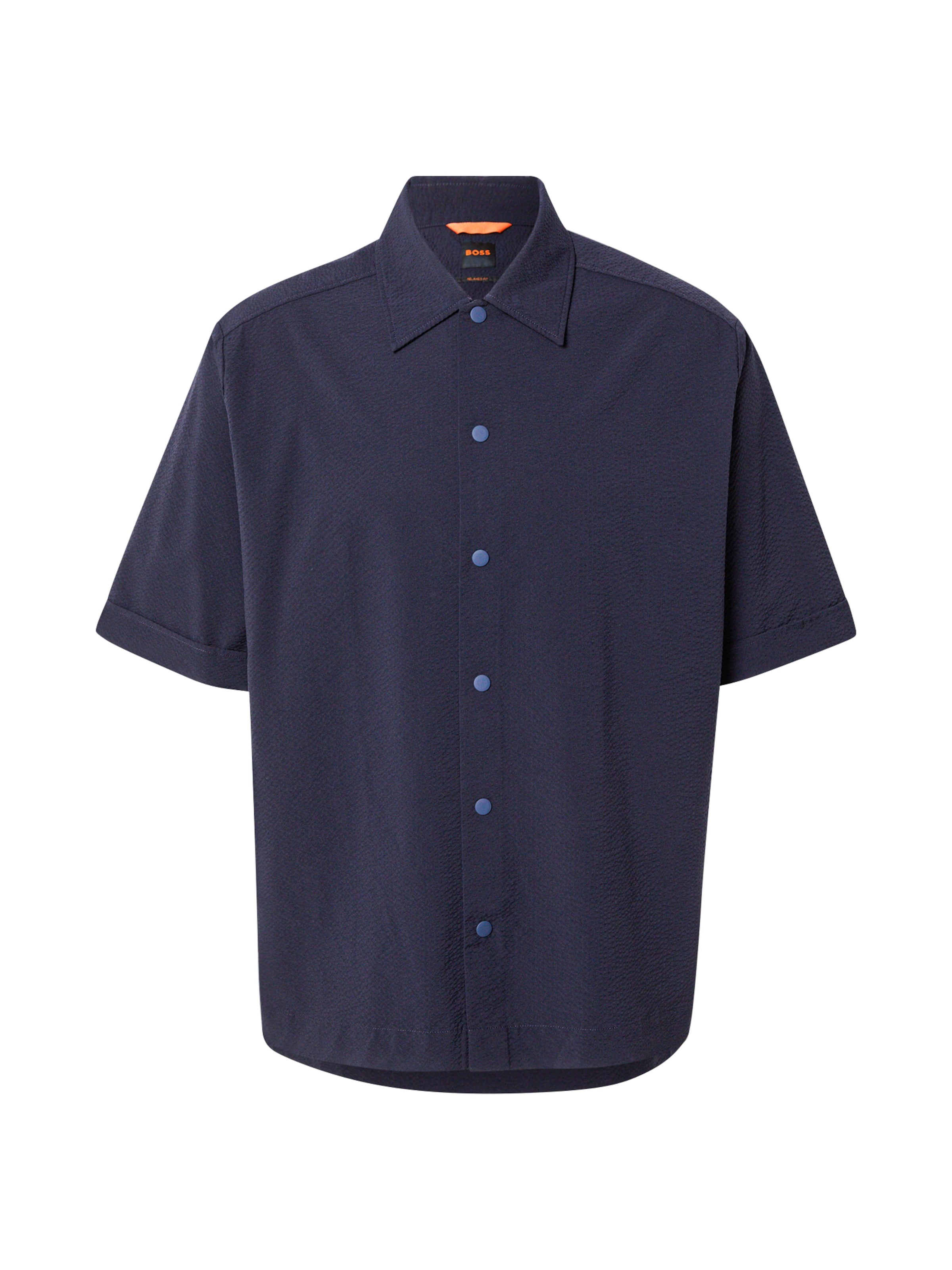 BOSS Классический крой Рубашка 'Lapoully' в Синий: спереди