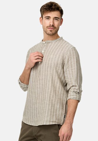 INDICODE JEANS Regular fit Overhemd 'Lif' in Beige