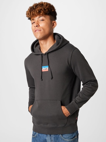 LEVI'S ® Sweatshirt 'Standard Graphic Hoodie' i sort: forside