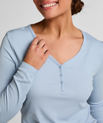 Hunkemöller Slaapshirt 'Henley' in Blauw