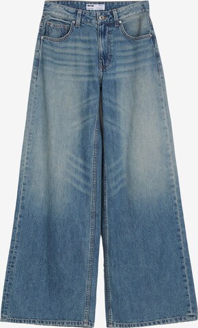 Wide Leg Jean Bershka en bleu : devant