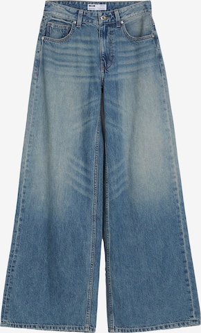 Bershka Wide leg Jeans i blå: framsida