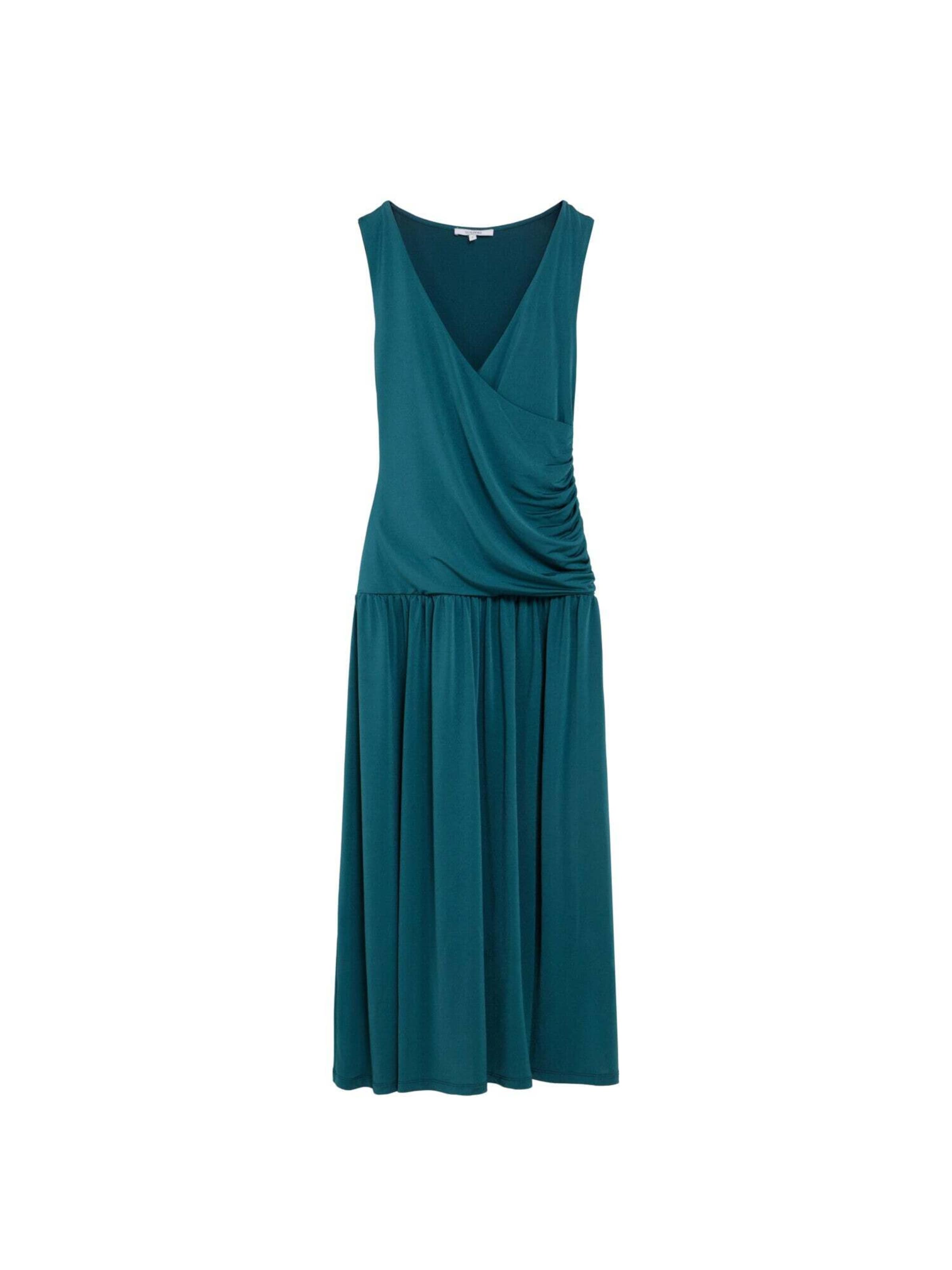 Scalpers Scdrapped V Jersey Dress ' ' in Grün: Vorderseite