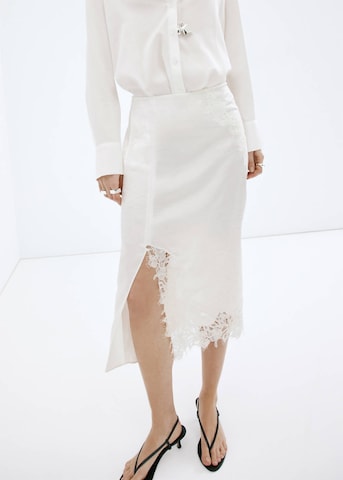 MANGO Skirt 'Amor' in White: front