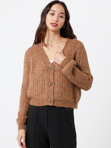 Cardigan 'Christie' ONLY en marron : devant