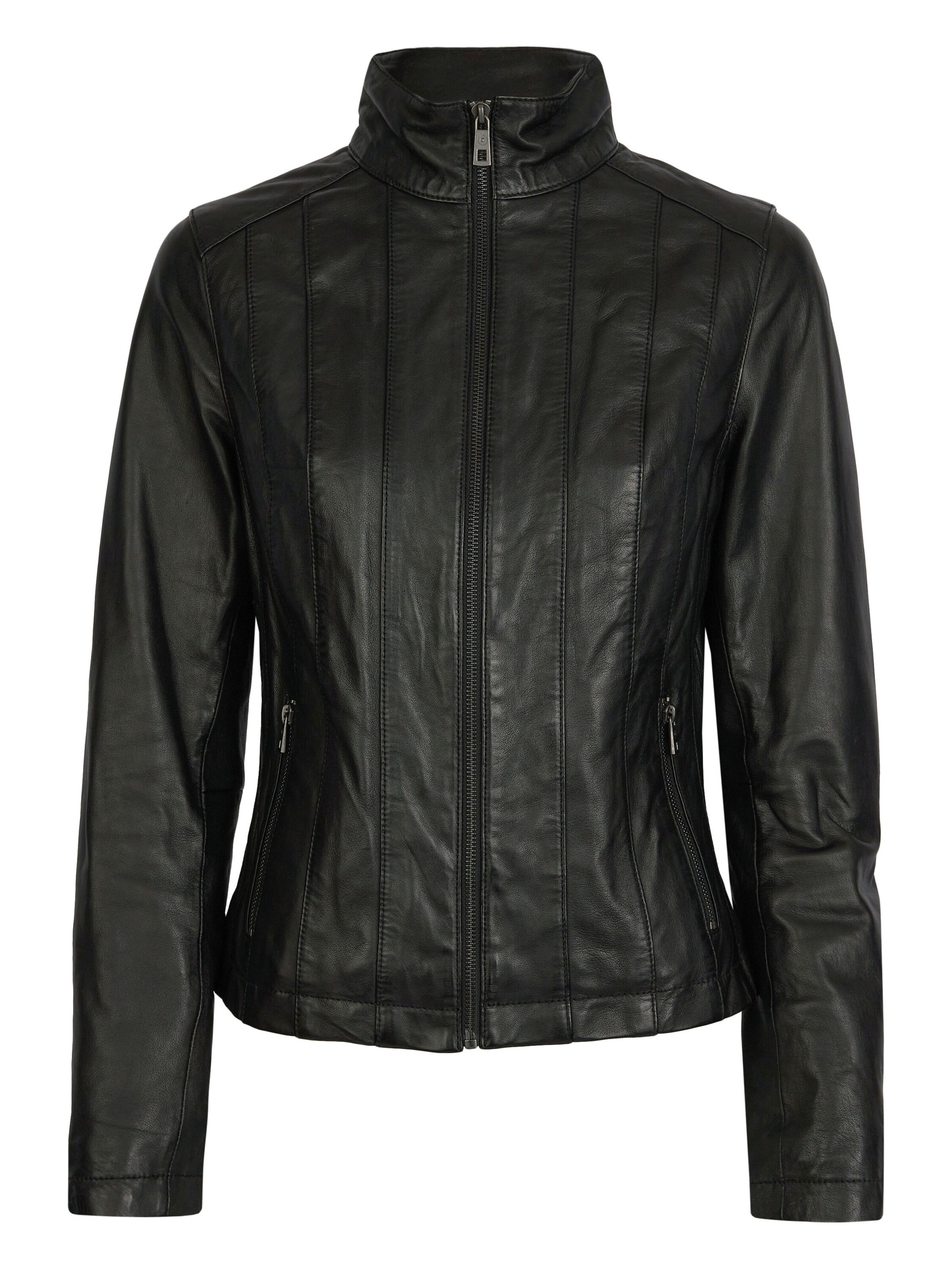 bugatti Lederjacke BULady-140 in Schwarz: Vorderseite
