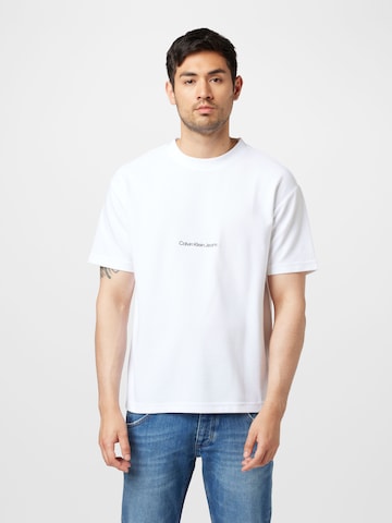 Calvin Klein Jeans Póló 'Ottoman' - fehér: elől