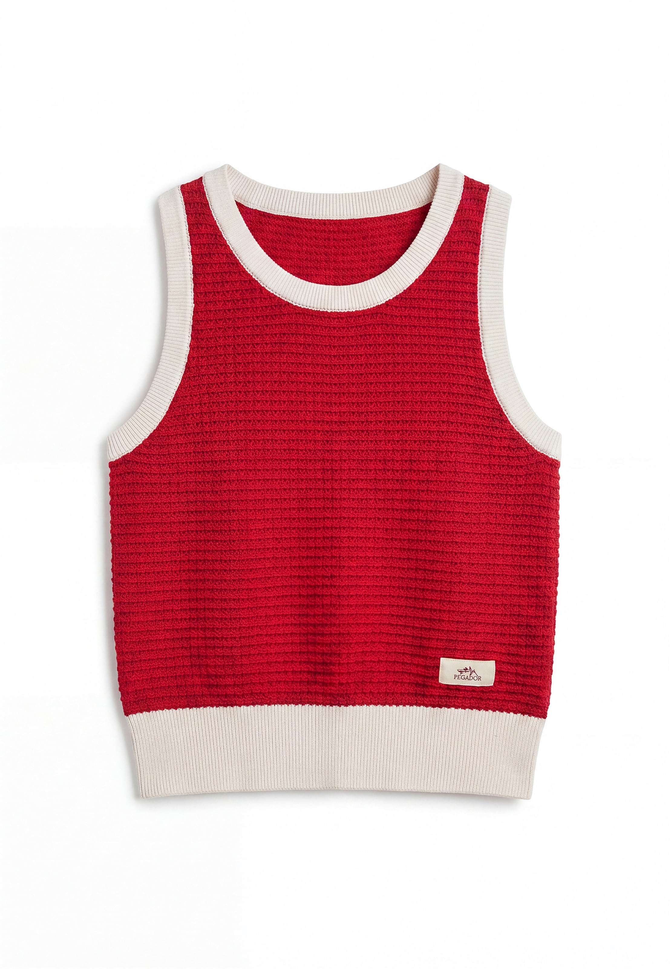 Pegador - Top de punto 'Parma' en rojo: frente