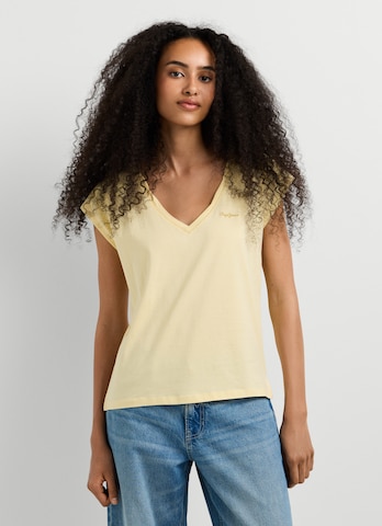 Pepe Jeans - Camiseta en amarillo: frente