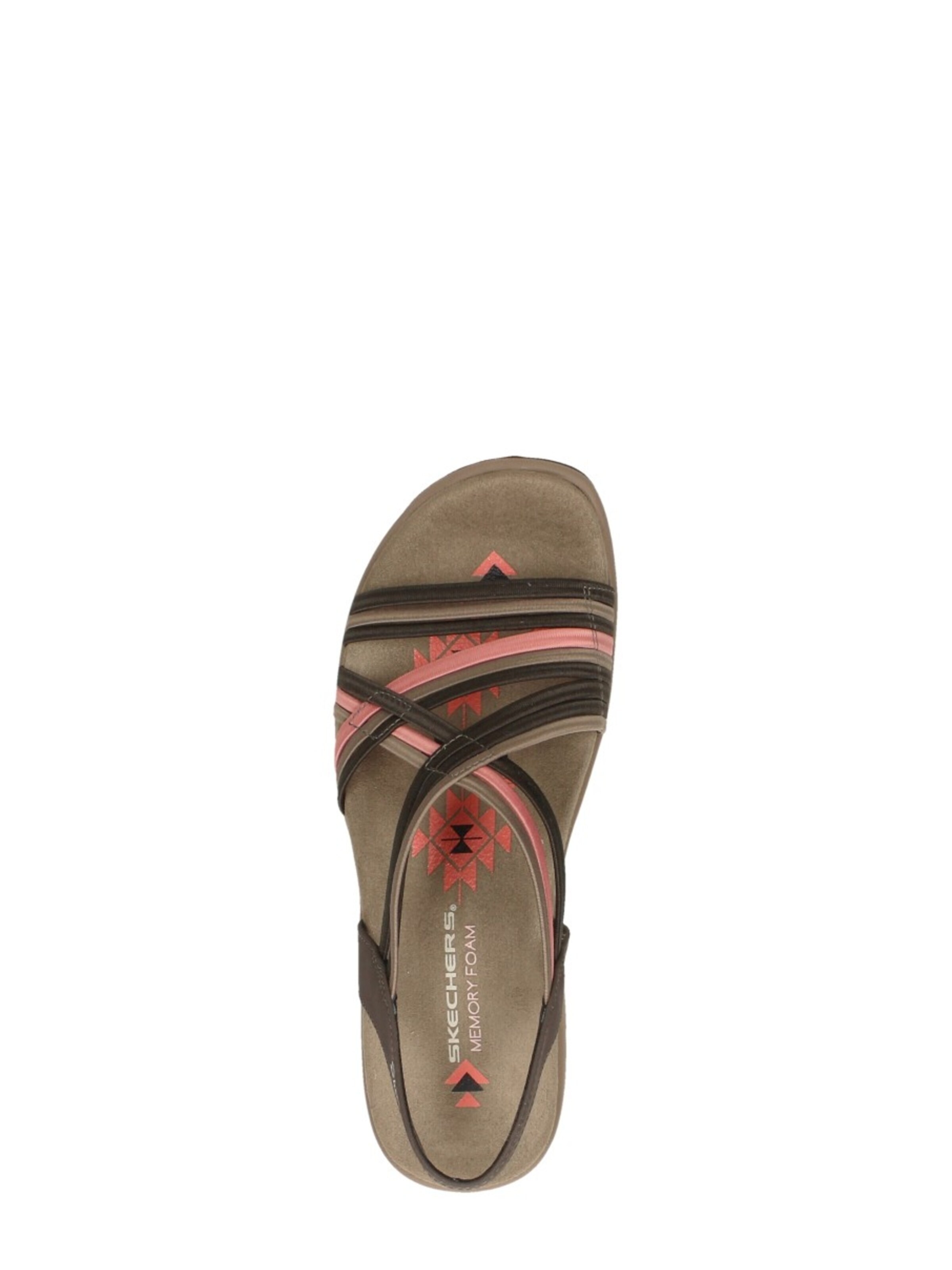 SKECHERS Sandaal 'Reggae Slim - Simply Stretch' in Bruin