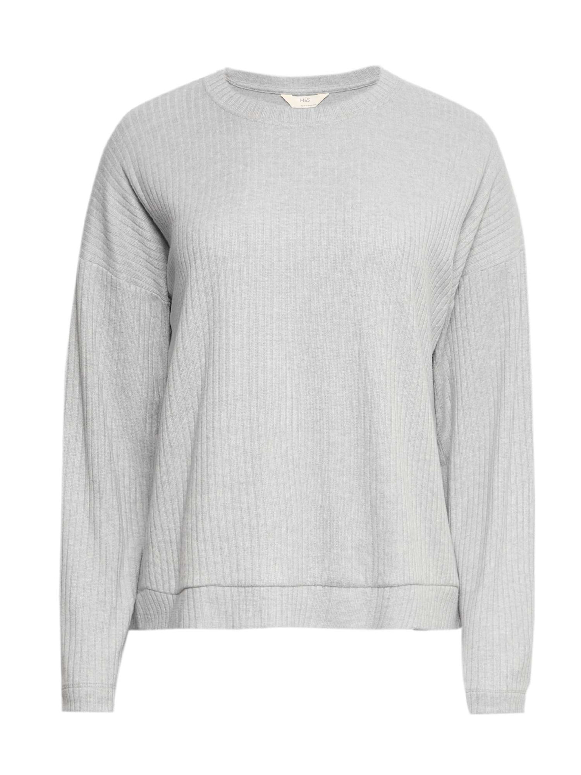 Sweat-shirt Marks & Spencer en gris : devant