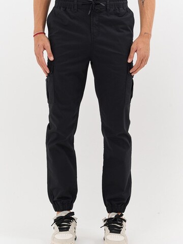 comeor Regular Cargo Pants 'Cargohose Herren' in Black: front