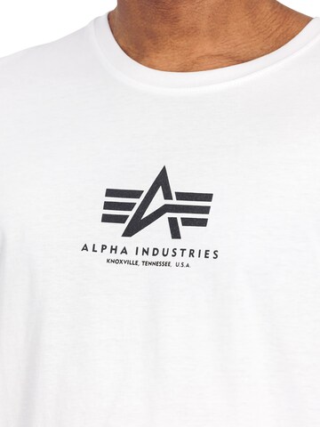 ALPHA INDUSTRIES Shirt 'Basic Mid Logo'‌‌ in Weiß