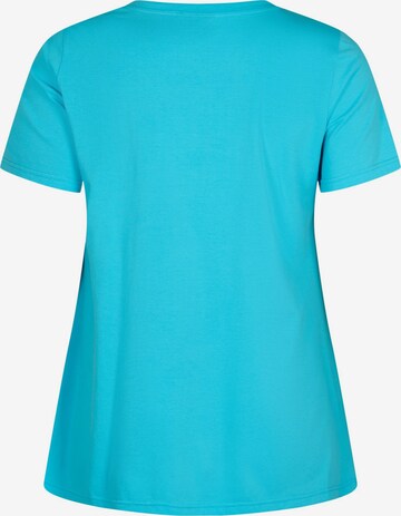 Zizzi Shirt 'Anna' in Blau