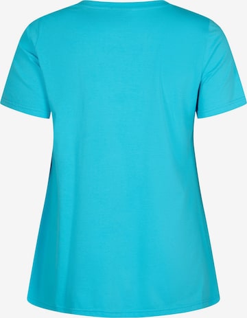 Zizzi Shirt 'Anna' in Blue