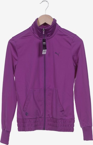 PUMA Sweatshirt & Zip-Up Hoodie in S in Purple: front