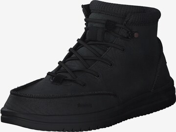 HEY DUDE Lace-Up Boots '11330' in Black: front