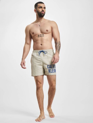 Calvin Klein Swimwear Kratke kopalne hlače | siva barva