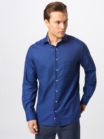 ETERNA Regular fit Button Up Shirt in Blue: front