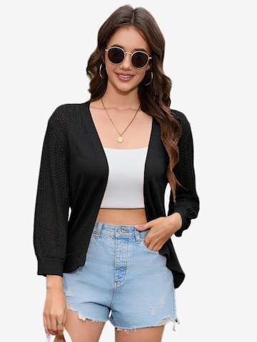 Yesfashion Kardigan w kolorze czarny: przód