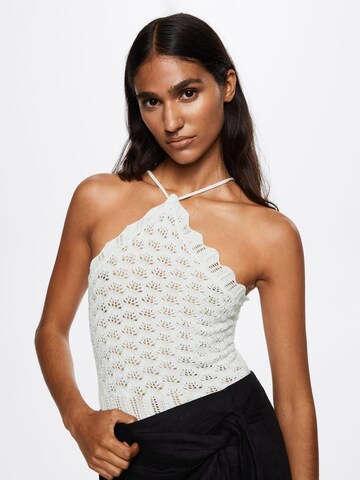 MANGO Knitted Top 'RITA' in Beige