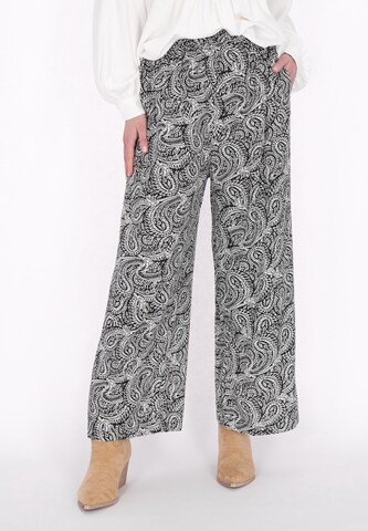 usha FESTIVAL Wide leg Broek in Zwart: voorkant