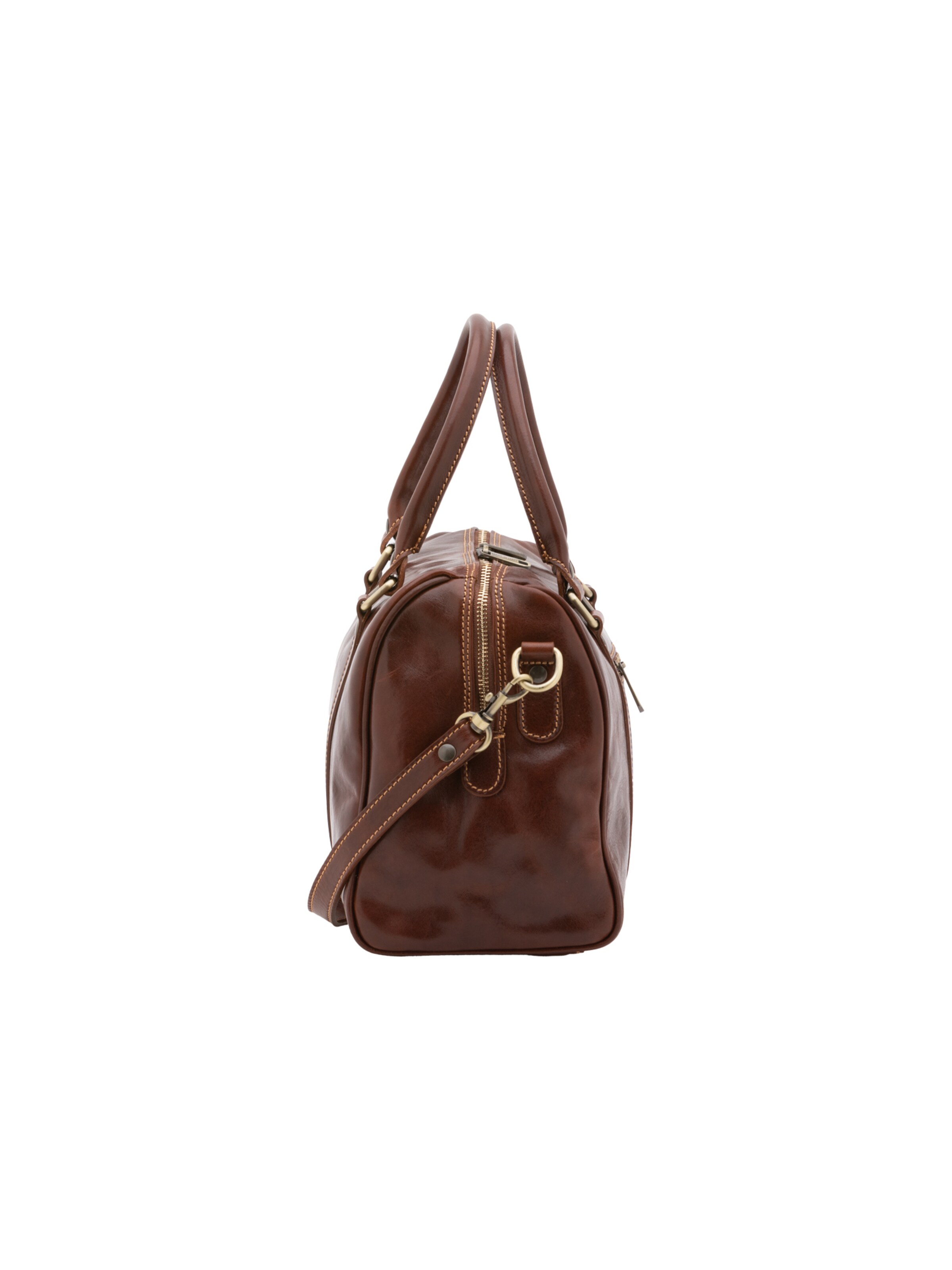 Borsa da viaggio 'Borsa a Bauletto Donna Pelle Vacchetta - Tracolla Rimovibile' di I Fratelli in marrone