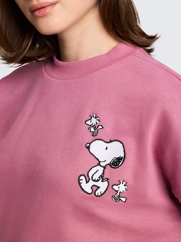 TOM TAILOR DENIM Sweatshirt 'Snoopy' in Lila