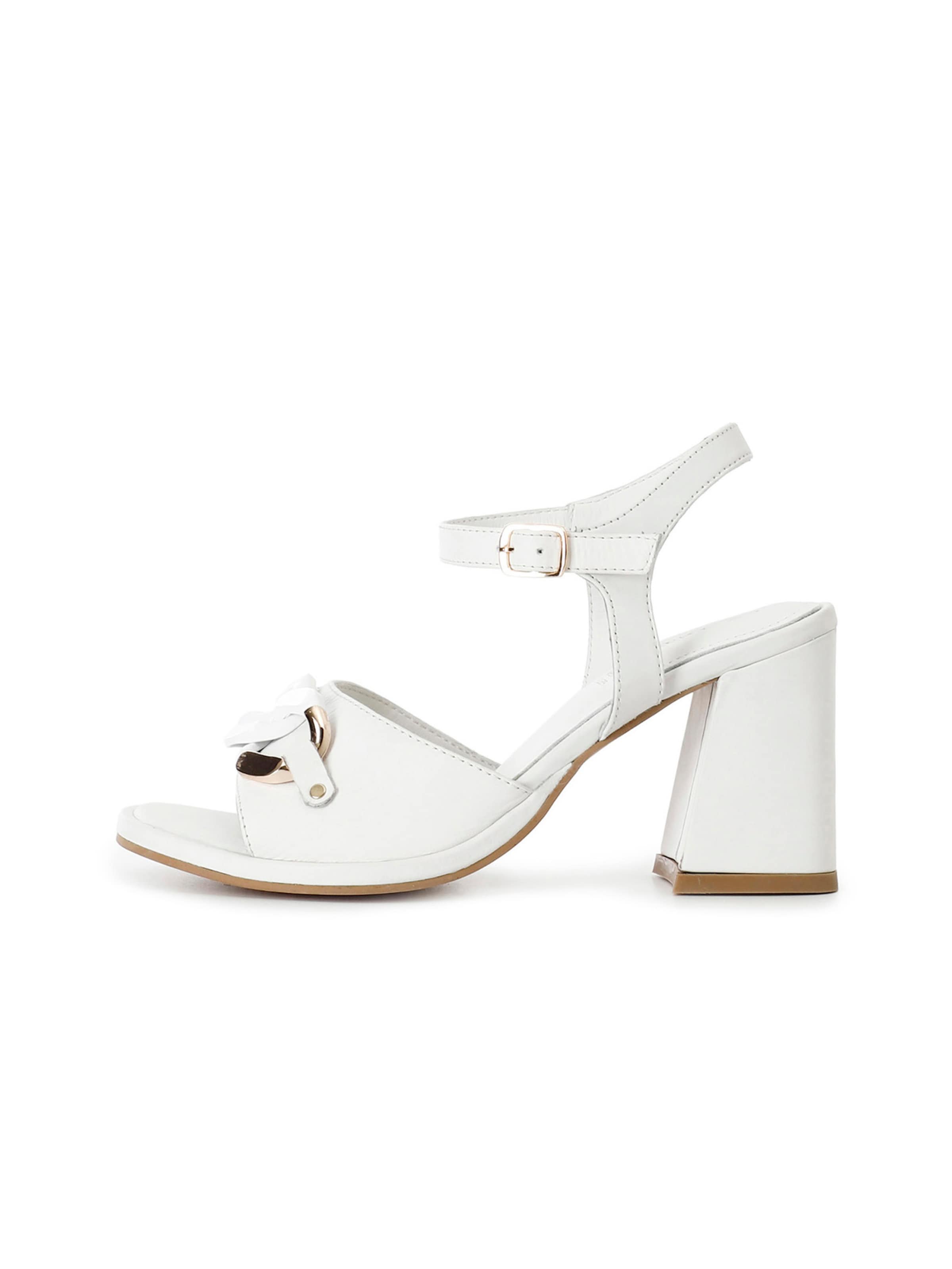 Sandales à lanières CAFè NOIR en blanc : devant