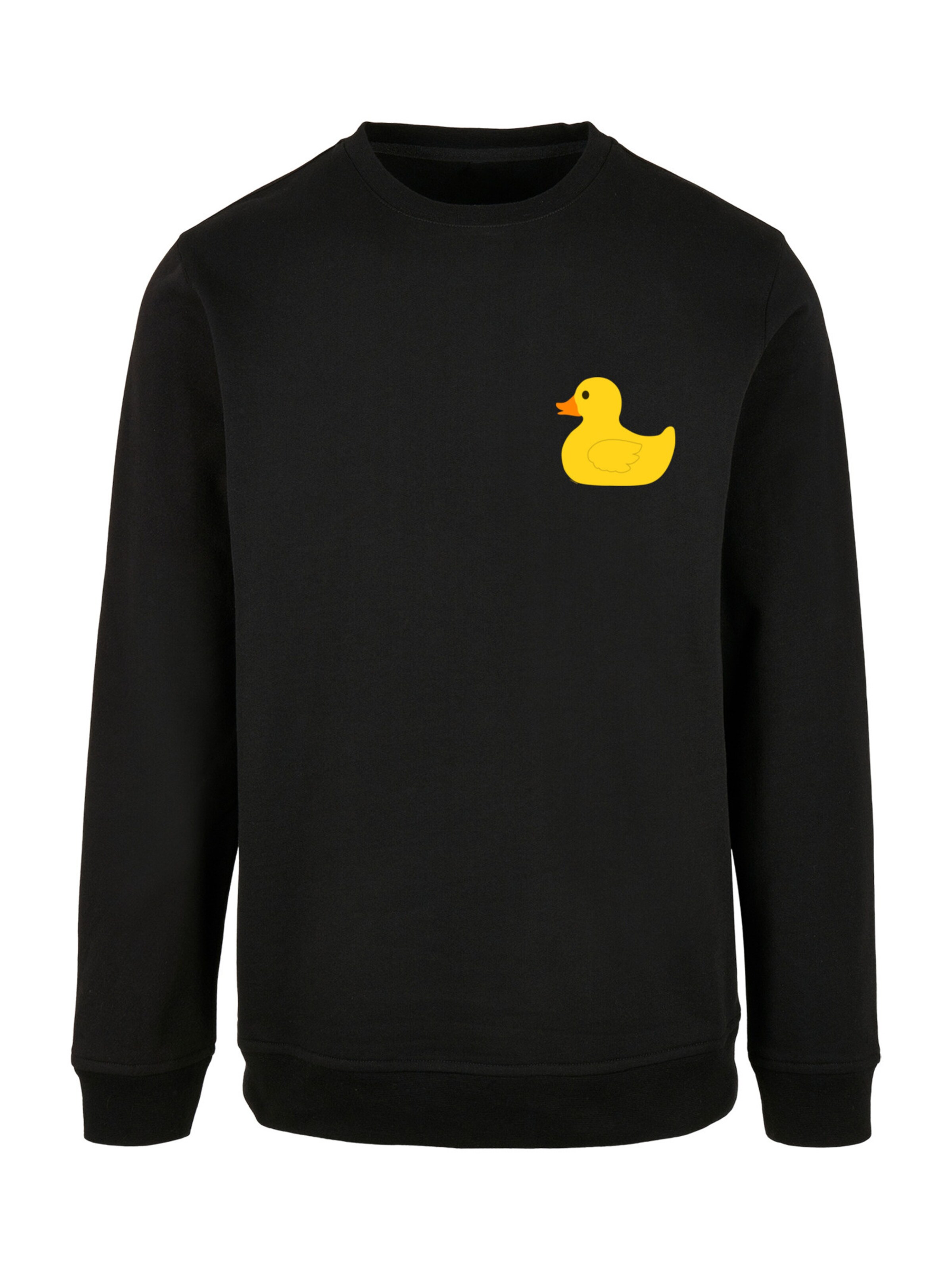 F4NT4STIC Sweatshirt 'Yellow Rubber Duck' in Black: front