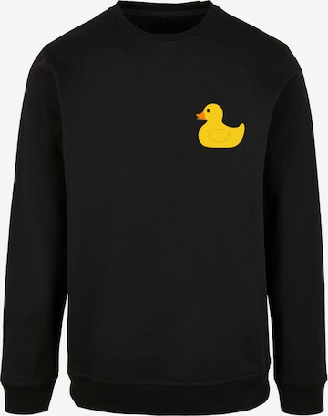F4NT4STIC Sweatshirt 'Yellow Rubber Duck' in Black: front