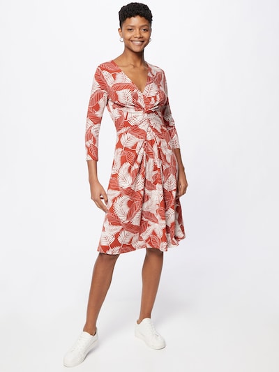 Rochie ILSE JACOBSEN pe sângeriu / alb, Vizualizare model