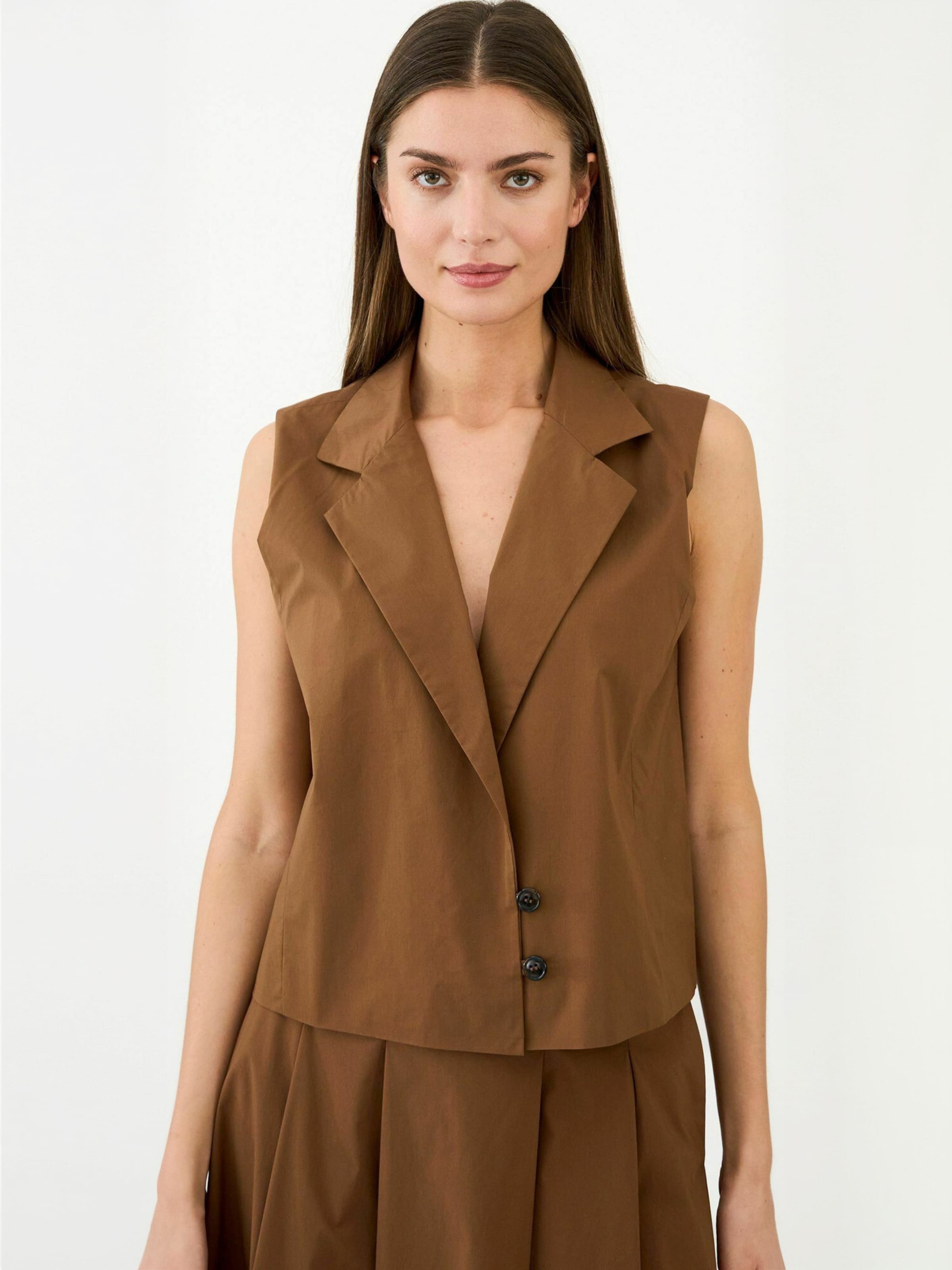 Gilet ' PD-Tulip ' di Pieszak in marrone: frontale