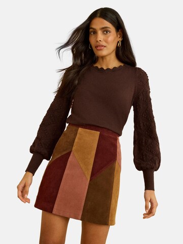 love & rosesPulover - smeđa boja: prednji dio